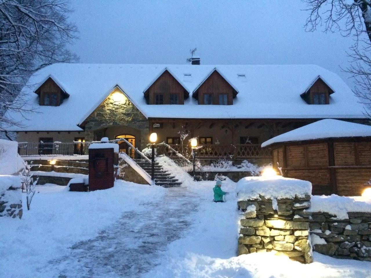 Pension Restaurant Bobrovnik Lipova Lazne Luaran gambar